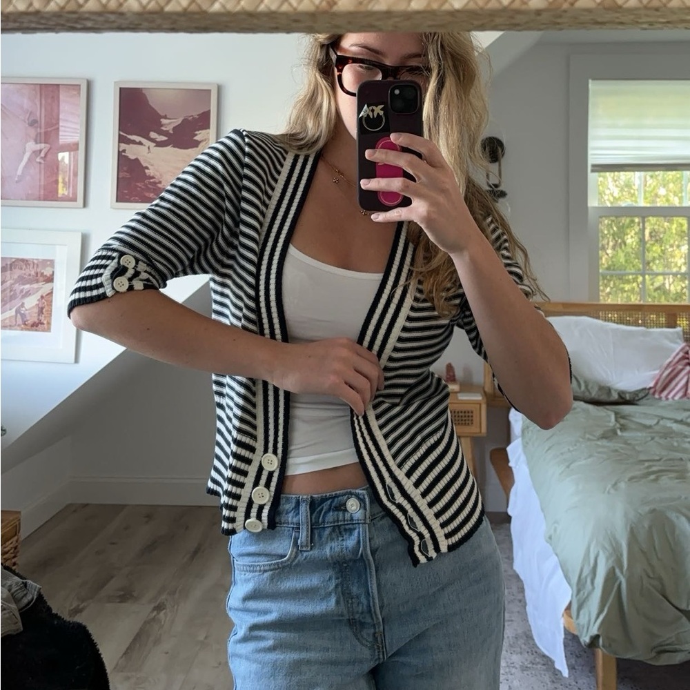 Striped cardigan from cotton by autumn cashmere - Picture 1 of 5